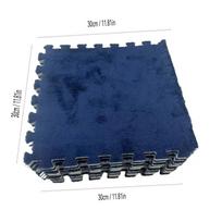 Kvadratinis dėlionės kilimėlis svetainei ir miegamajam 30x30cm tamsiai mėlyna spalva