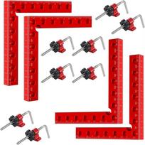 3/6/12/16Pcs Aluminum Zinc Zinc Alloy Right Angle Fixing Clip Fixing Clip Positioning Squares  Carpenter Tools 16cm-12Pcs/Set