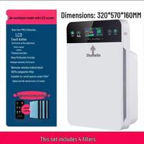 Large Indoor Air Purifier for Smoke, Pet Odors, Formaldehyde, and Dust white