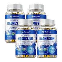 Magnesium Lysinate Glycinate 100% Chelated 120 Softgels — High Absorption, Muscle Support, Bone Health, Daily Wellness 120*4