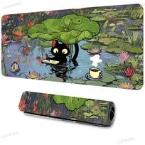 Cute cartoon black cat Mouse Pad Large Gaming Mousepad XXL Keyboard Gamer Office Table Mats Anti-slip HD Mousepad Long Desk Mat 40x90cm