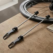 Dviračio ratlankio greito atleidimo ašis Aliuminio lydinio Juoda juoda