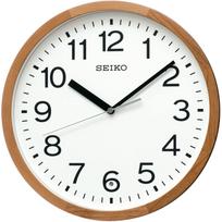 Seiko Sieninis Laikrodis Radijo Valdymas Analoginis Medinis Rėmas Natūrali Spalva Medis Skersmuo 304.7cm KX249B white