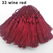 100Pcs 13cm Polyester Silk Tassel Fringe Hanging Spike Crafts DIY Jewelry Making Clothing Bookmark Pendant Decoration 100Pcs