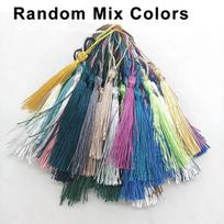 100Pcs 13cm Polyester Silk Tassel Fringe Hanging Spike Crafts DIY Jewelry Making Clothing Bookmark Pendant Decoration 100Pcs