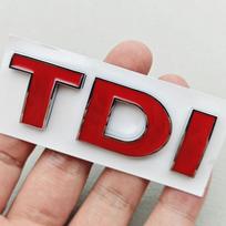 3D ABS Black JK91 Logo TDI Emblem Car Trunk Badge For VW Passat Jetta Touareg Tiguan Touran Golf 4 5 6 Caddy TDI Sticker Accessories red