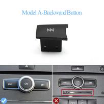 Automobilio prietaisų skydelio radijo CD grotuvo mygtuko rankenėlės dangtelis jungiklio dangtelis Mercedes Benz W204 X204 W212 W207 W218 W166 W156 W176 W172 A-Backward Button black