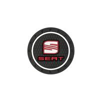Car Water Cup Bottle Holder Anti-slip Pad Silica Gel Mat For Seat Leon FR Cupra Ibiza 6l Altea Racing Exeo Formula E-Racer Ateca black