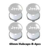 4 vnt. 56 mm/60 mm automobilio ratlankio centrinis dangtelis, ratlankio apdaila, skirta Jeep Grand Cherokee Wrangler JK Renegade Gladiator Compass