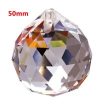 Geriausias kabantis Feng Shui krištolinis rutulys, prizmė su briaunelėmis, skaidrus 5 dydžio saulės gaudyklė 50mm gray