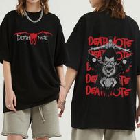 Japoniški Anime Death Note marškinėliai Yagami Light Misa Amane Manga Grafiški vasaros marškinėliai Vyriški laisvalaikio medvilniniai marškinėliai Dideli marškinėliai Unisex gatvės apranga S juoda