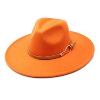 Skrybėlė Minkšta Fedora Skrybėlė moteriška, plati 9,5 cm vintažinė chaki veltinio džiazo skrybėlė žieminė iškilminga suknelė sombreros de mujer 56-58CM red
