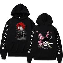 Japoniški Anime Vienas Gabalas Luffy Roronoa Zoro Sanji Harajuku Gobtuvai Unisex Moterims Atsitiktiniai Mados Unisex Gobtuvas Megztinis Vyriškas Viršus S black
