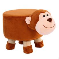 Foot Rest Stool Decorative Stable Mute Bottom Pads Ottoman Round Footstool for Monkey beige