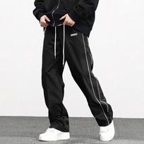 Vyriškos sportinės austos kelnės Urban vyriškas stilius Vyriškos sportinės ir laisvalaikio kelnės L black