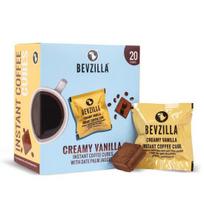 Bevzilla 20 Creamy Vanilla Flavor Instant Coffee Cubes | Made with Date Palm Jaggery & Arabica Beans | No Refined Sugar| Enjoy Hot & Cold beige