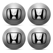 4 vnt. 60mm/56mm Automobilio ratlankio centrinis dangtelis Ratlankio centro dangtelis Dulkių nepraleidžiantis dangtelis Emblema Honda Jazz Insight Civic Xrv Hrv Crv Brv City Accord Pilot Odyssey 56mm sticker sidabras
