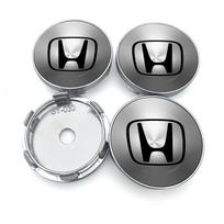4 vnt. 60mm/56mm Automobilio ratlankio centrinis dangtelis Ratlankio centro dangtelis Dulkių nepraleidžiantis dangtelis Emblema Honda Jazz Insight Civic Xrv Hrv Crv Brv City Accord Pilot Odyssey 60mm Cover sidabras