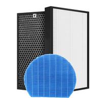For Sharp Air Purifier KC-D61 KC-D60 Hepa Filter FZ-D60HFE Deodorizing FZ-D60DFE FZ-G60DFE Humidifying FZ-A60MFE set and Humidifying black