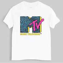 Retro Vyriški Moteriški Marškinėliai Vintage Roko Hip Hop TV Vasaros MTV Muzikinė Televizija Grafinis Viršus Streetwear Dydžio Daug Daug Laisvi Atsitiktiniai Marškinėliai XXXL black