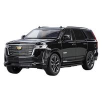 1/24 Cadillac Escalade visureigio lydinio automobilio modelis lieto metalo visureigiai automobilio modelis simuliacinis garsas ir šviesa kolekcija žaislas dovana juoda