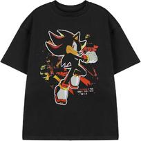 Sonic The Hedgehog Shadow Paint Mens Black Graphic Tee _ Shadow Character Design Short Sleeve T-Shirt _ Sonic Game Apparel L įvairiaspalvis