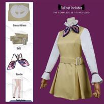 Megan M3GAN Pagrindinė veikėja Vaikų Helovino Cosplay Kostiumas Child 140 beige