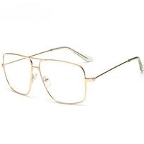 Vintažiniai auksiniai kvadratiniai rėmeliai Akiniai Vyrams Moterims Saulės Akiniai Retro Kvadratiniai Optiniai Lęšiai Akiniai Skaidrūs Lęšiai Akiniai Oculos beige