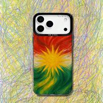 K-Kurdistano Vėliavos Žemėlapio Logotipo Telefono dėklas iPhone 17,16,15,14,13,12,X,8,Pro,Max,Plus,SE4,Air,Mini HD Juodas IMD Matinis iPhone17