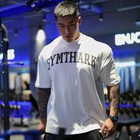 Britiški Gym Shark Sportiniai Laisvi Trumpomis Rankovėmis Marškinėliai Grynos Medvilnės Europos ir Amerikos Vyrams ir Moterims Sugeriantys Drėgmę Kvėpuojantys Viršutiniai Drabužiai White Shark XXL Code (Weight 105-117.5kg) white