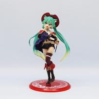 Hatsune Miku Desktop Adorable Action Figure Tale Wonderland Miku Puss in Boots Anime Figurine Cute And Charming Girls Model Toy Cute Decor blue