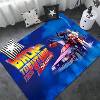 Retro Back To The Future Room Mats Washable Non-Slip Living Room Sofa Chairs Area Mat Kitchen Alfombra 40x60cm blue