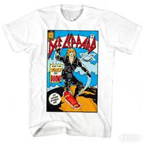 Def Leppard Komiksas Natūralus Suaugusiųjų Aukštos Kokybės Patogūs Vasariniai Trumpomis Rankovėmis UNISEX Drabužiai Streetwear Streetwear Marškinėliai XL black