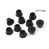 10 vnt juodos gumos apvalios spintelės instrumentų dėklas, pėdos, apvalūs buferiai 22*15*13mm