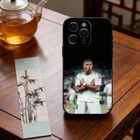 K-Kylian M-Mbappe telefono dėklas iPhone 17,16,15,14,13,12,11 Plus,Pro Max,XS,Minkštas silikoninis juodas dangtelis iPhone15pro black