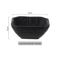 Ceramic Dipping Sauce & Hot Pot Dish - Multipurpose Snack, Soy Sauce, Tea Break, Dried Fruit, Nut Plate Stove Dish. black