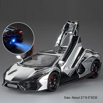 1:24 Lambor Revuelto lydinio sportinio automobilio modelis žaislas Durys atsidaro Garsas Šviesa Traukiamas atgal Miniatiūriniai automobiliai Dovana vaikinui šventei
