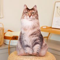 Pliušinė Realistiška 3D Katės Lėlė Minkšta Animacinio Filmo Imitacija Katės Rags Lėlė Pliušinis Pagalvė Kimštas Kawaii Pliušiniai Gyvūnai Žaislas Pagalvėlė beige