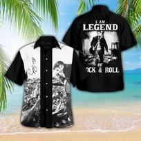 Elvis Presley 3D Havajų marškiniai Roko ir Roll legenda XXXL white