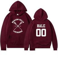 Paauglių vilkas Hoodie Beacon Hills Stilinski 24 Lahey McCall megztinis Tv šou megztinis su gobtuvu Hiphopo gobtuvai Gatvės aprangos viršus M black