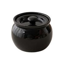 350ml/400ml Keraminis troškinimo puodas Didelės talpos lėtai verdantis indas Virtuvės indas Vieno asmens sriubos puodas Restoranas 350ml juoda