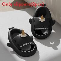 Ice Cream Shark Slippers For Men Women Summer Thick Sole Antislip Shock Absorption Comfortable 37 juoda