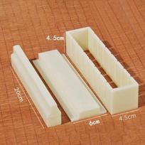 3pcs/set Plastic Sushi Maker Equipment Kit Anti-stick DIY Sushi Making Tools Round Square Heart-shaped Multifunctional