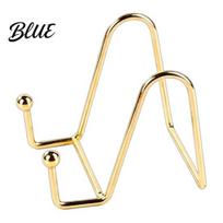 Light Luxury Desk Decor Iron Plate Photo Frame Bracket Decorative Plates And Picture Frames Desktop Display Rack Stand Vertical Stable Placing Easel H beige