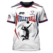 New volleyball uniform personalized customization name unisex 3D print men's T-shirt fashion shirt athlete quick drying clothes 5XL gray