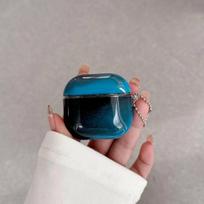 Skystas plūduriuojantis blizgučių dėklas Airpods Pro/Pro2/3/4, Kūrybiškas šviečiantis tamsoje atsparus smūgiams dėklas, Madingas apsaugantis nuo kritimo dėklas For Airpods Pro 1or2