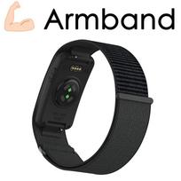 Nailoninis žasto dirželis Garmin CIRQA išmaniajai apyrankei, lengvas, reguliuojamas, pralaidus orui, sportinis pakaitinis apyrankės dirželis Garmin CIRQA Garmin CIRQA Smart black