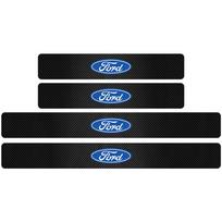 4 vnt. Ford automobilio durų slenksčio anglies pluošto lipdukai-apsaugos Ford Fusion SHELBY Edge Ecosport Mk7 Kuga MUSTANG TAURUS
