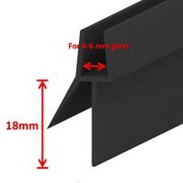 Dušo kabinos sandarinimo juostelė PVC Stiklinės durys Vonios Dušo Sandarinimo Juostelės 4-6mm Stiklui 18mm 23mm Tarpas Be Klijų Vandeniui Atsparios Weatherstrips 4pcs 40cm