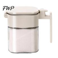 Clear Glass Salt And Pepper Shakers Spice Jar with Flip-top Lid, 400ml Capacity, Transparent Condiment Refillable Dispensers Container, Reusable balta
